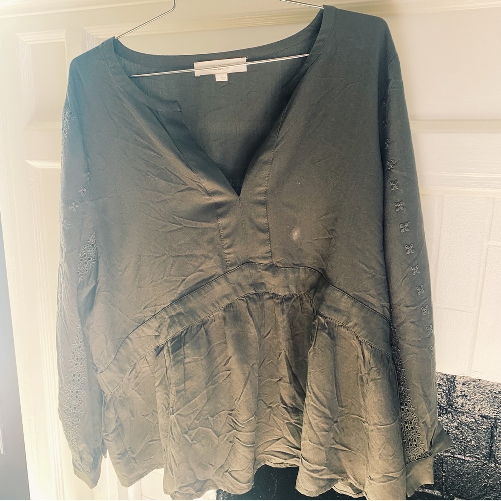 Green work blouse from loft